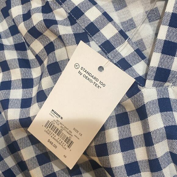 Croft & Barrow gingham smocked Waisted challis dress - Picture 7 of 8